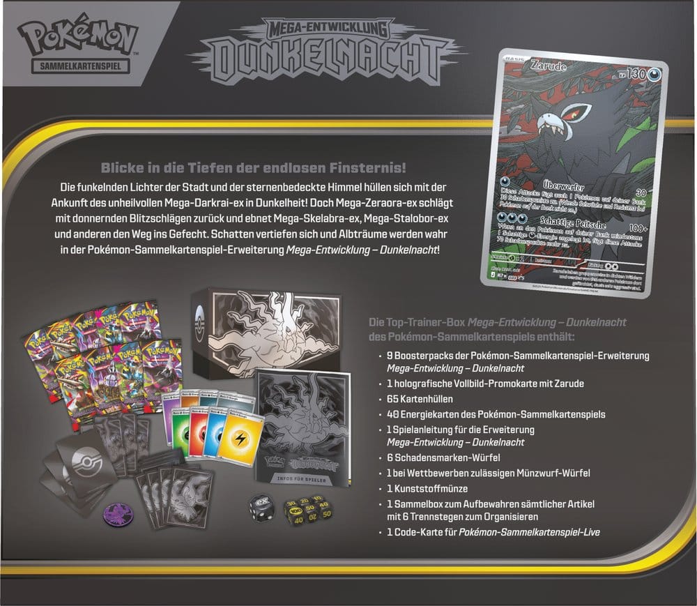 *PRE ORDER* Pokemon TCG: Mega-Entwicklung – Dunkelnacht Top-Trainer-Box