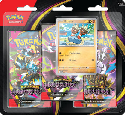 *PRE ORDER *Pokemon TCG: Mega-Entwicklung – Dunkelnacht 3er-Pack Blister